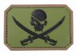 Skull Pirate Crossed Sabers OD 3D Patch by EmersoGear